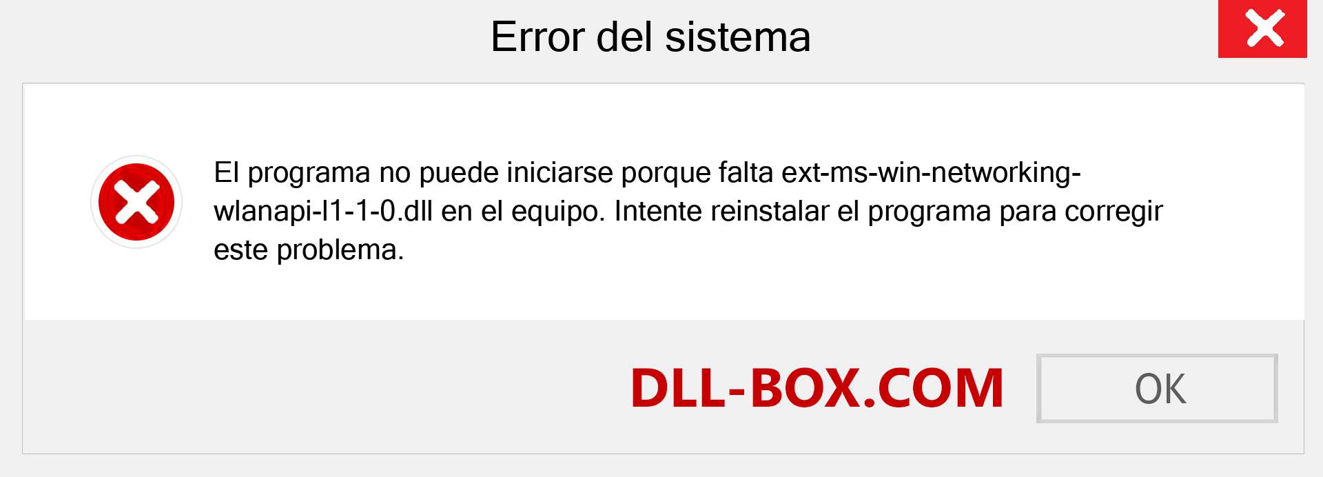 ¿Falta el archivo ext-ms-win-networking-wlanapi-l1-1-0.dll ?. Descargar para Windows 7, 8, 10 - Corregir ext-ms-win-networking-wlanapi-l1-1-0 dll Missing Error en Windows, fotos, imágenes